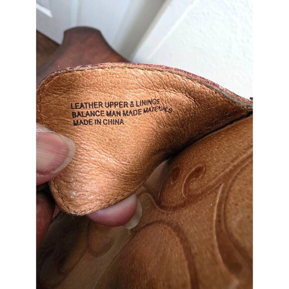 Born Women's Brown Leather Slide Y2k Sandals Adjustable Buckle Strap Size 11 - Picture 10 of 11